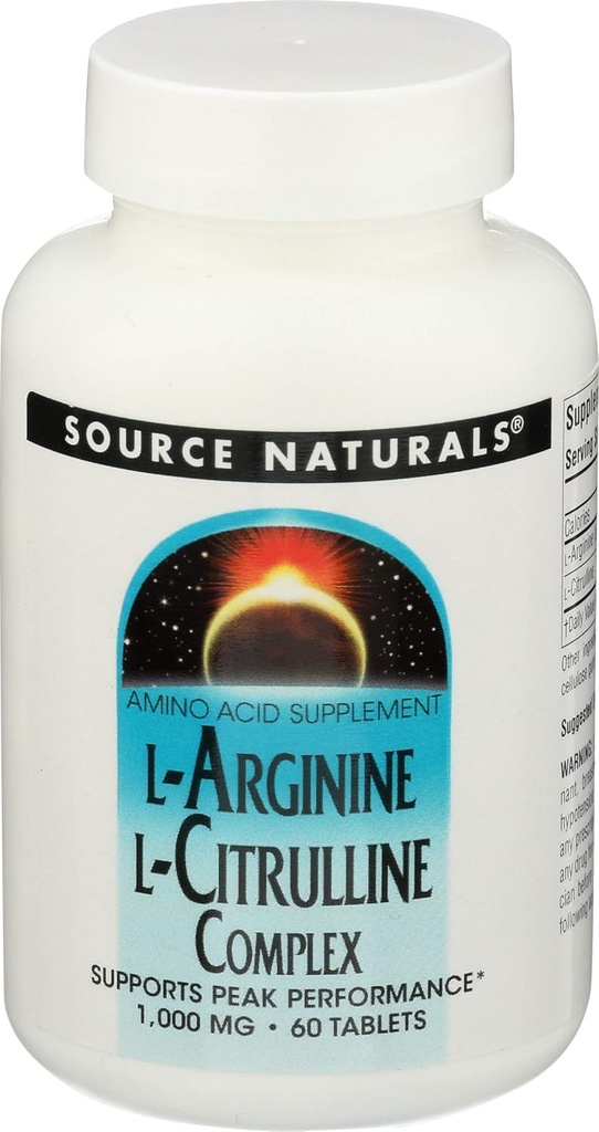 L 아르기닌 L Citrulline Complex Source Naturals, Inc. 60 탭