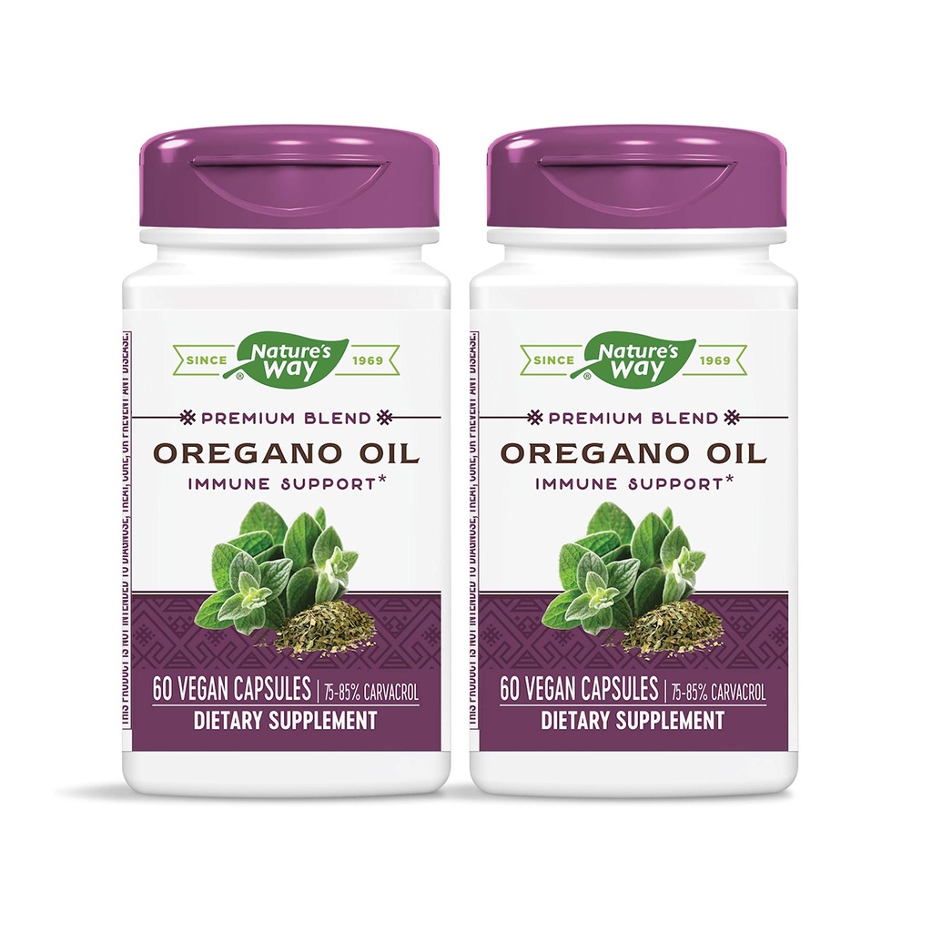 자연의 방법 Oregano 기름 75-85% 캡슐, 채식, 60 채식 캡슐, 2 팩