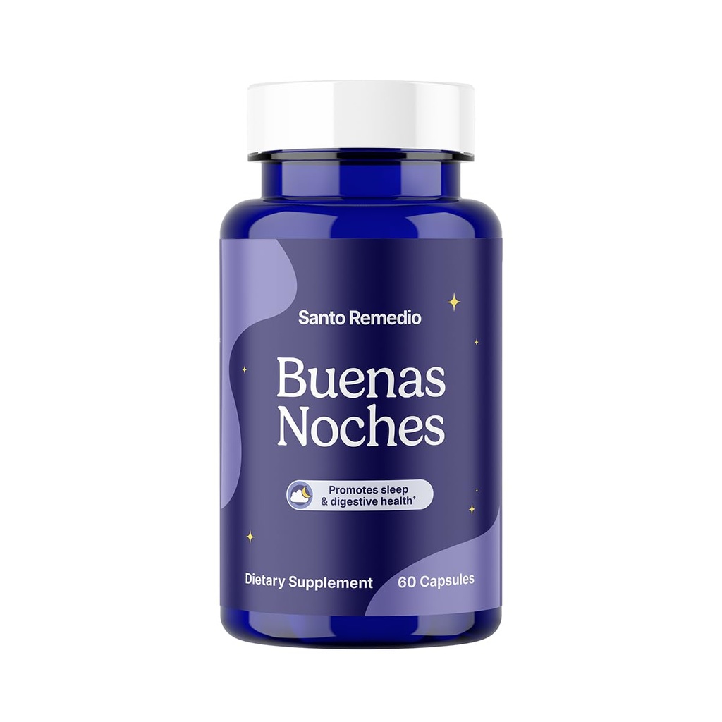 Santo Remedio Buenas Noches, 수면 촉진, 소화 건강 지원, Zylaria®, DE111® (Probiotics), Melatonin 포함