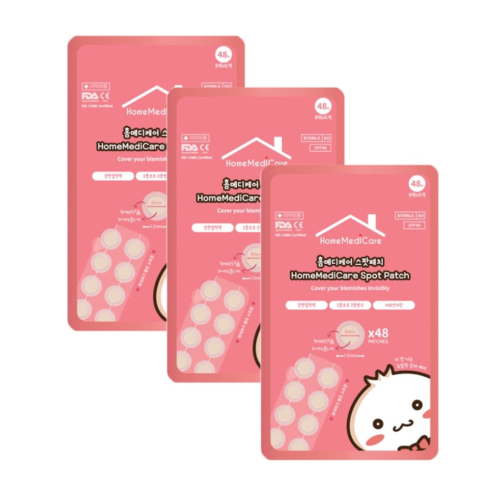 Spot Bean Homemedicare Acne Korean Pimple Spot Healing Patch Absoring Hydrocolloid Acne Pimple Patch SPF46 (144 패치) 커버 Blemish & Zits