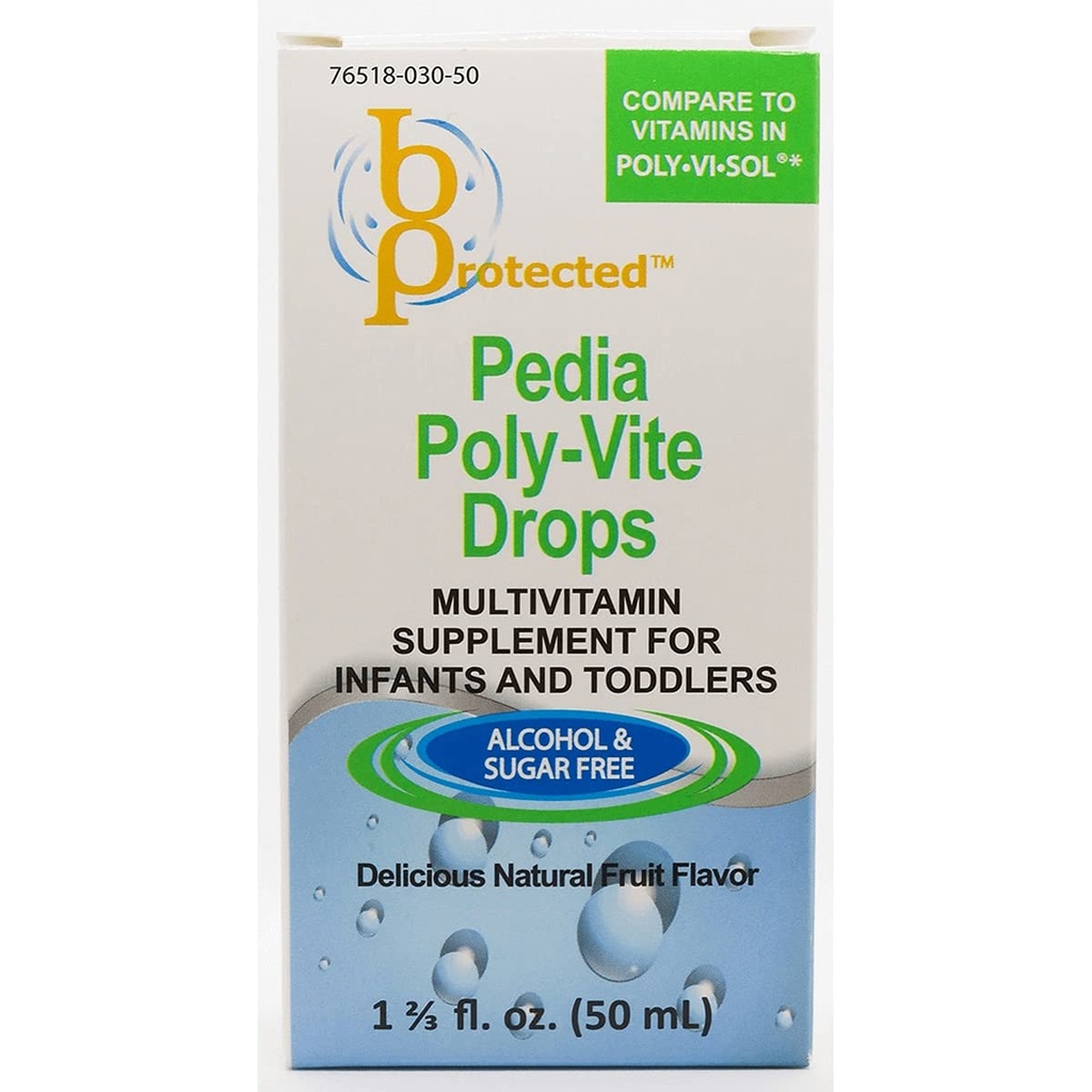 Pedia Poly-Vite 드롭 1 2/3 fl Ounce 액체