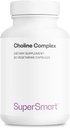 Supersmart - Choline Complex (Patented & High Strength) - Choline Bitartrate, GPC Choline & CDP Choline - 높은 Potency Choline 보조제 | 비 GMO 및 글루텐 무료 - 60 채식 캡슐