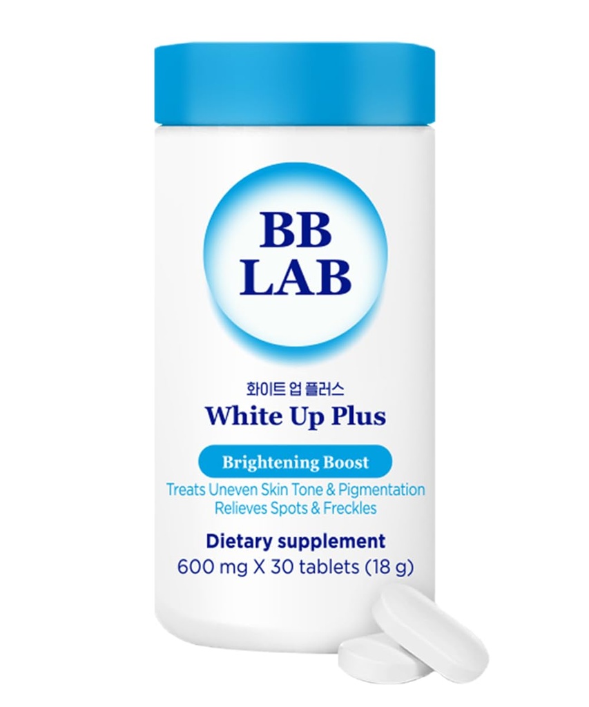 BB LAB White Up Plus 피부 지원을위한 고급 보충, 한국 글루타티온, L-Cystine, 비타민 C, 어두운 반점 & 여드름 피부
