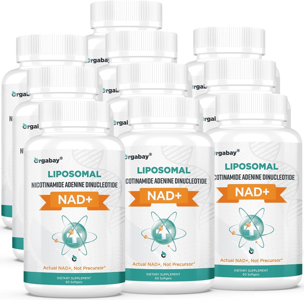 Orgabay Liposomal NAD + 보충 500 mg, 높은 흡수, TMG 250 mg, Nicotinamide Riboside, 지원 세포 에너지, 건강한 노후화 보다는 더 효과적인 실제적인 NAD를 가진 부스트 NAD+