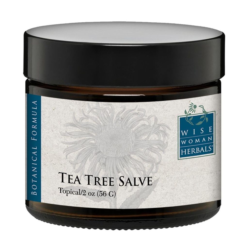 Wise Woman Herbals - Tea Tree Salve - 2 Oz - 피부 자극의 일반적인 원인에 대한 자연 보조, 정상적인 건강한 피부를 촉진, 도움 Aid 건조한 Itchy 피부와 염증 Toenails, Fingernails 및 바디
