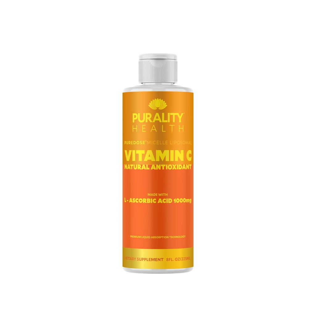 PURALITY HEALTH 비타민 C 액체 보충교재 1000mg 당 서빙, Micelle Liposomal 강화된 흡수, 비 GMO, 글루텐 자유로운, Vegan, 15 일 공급