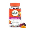Align Dualbiotic, 여성 및 남성을위한 Prebiotics 및 Probiotics, 소화 건강을위한 Probiotics, Prebiotics 도움말 Nourish 좋은 박테리아, 천연 과일 맛, 60 Probiotic Gummies