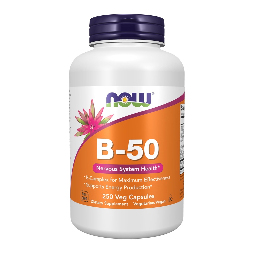 이제 보충제, 비타민 B-50, 에너지 생산 *, 신경 시스템 건강 *, 250 Veg 캡슐