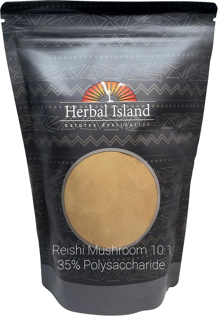 Reishi 버섯 추출물 10:1 분말 1 LB 또는 16 OZ 35% 다당류 Ganoderma lucidum