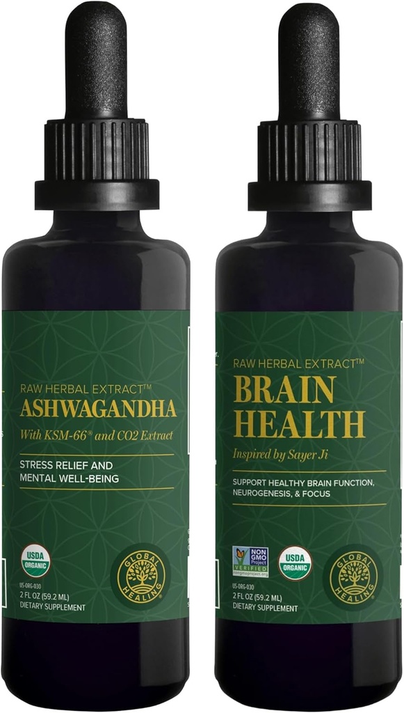 글로벌 치유 센터 Ashwagandha & Brain Health Kit - Ashwagandha Complex, Mood, 기능 지원