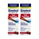 Emetrol Non-Drowsy Liquid Nausea Relief - Upset Stomach Medicine - 약사 추천 Nausea Relief - 벚꽃 맛 - 4fl oz, 2 팩