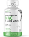 자연의 Fusions NAC 보충교재 N 아세틸 Cysteine - NAC 600 mg - 노화 방지 보충교재, 산화 방지 보충교재, 간결 지원, Boost 글루타티온 - N 아세틸 Cysteine (60의 캡슐)