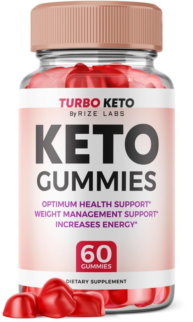 rize labs - Turbo Keto ACV Gummies for Advanced Weight Loss with Apple Cider Vinegar, Supplement Helps Reducing Belly Fat, 추가 강도 (60 Gummies)