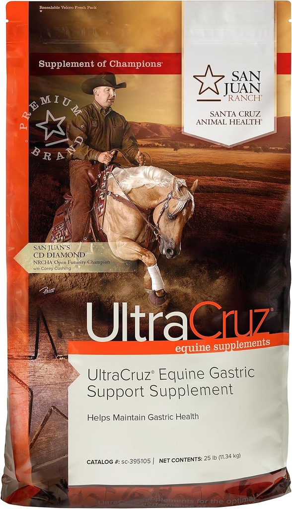 UltraCruz® Equine Gastric 지원은 말, 25 lb를 위해 보충합니다