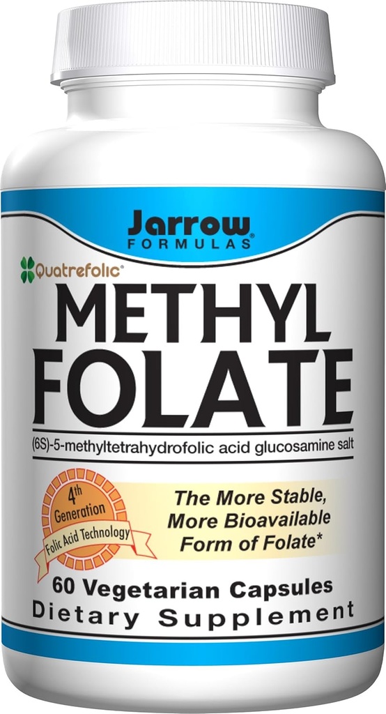 Jarrow 공식 메틸 Folate 5-MTHF 영양 보충교재, 400 Mg, 60 조사 (다 팩)