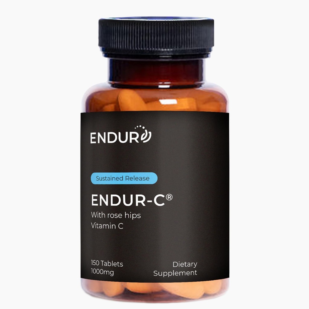 로즈 Hips를 가진 Endur ENDUR-C 비타민 C는, 교원질 생산, 산화 방지제 보호 & Gentle 소화, 글루텐, 1000mg (150의 정제)를 지원합니다