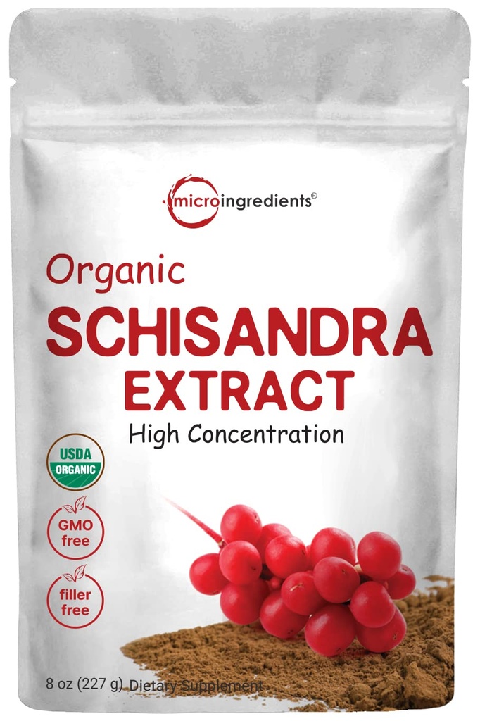 유기 Schisandra 추출물 분말, 8개의 Ounce, 전통적인 Adaptogen 및 충전물은, 순수한 Schisandra 보충교재, 지원 Liver Detox 및 Cognitive 건강, GMOs를 해방합니다