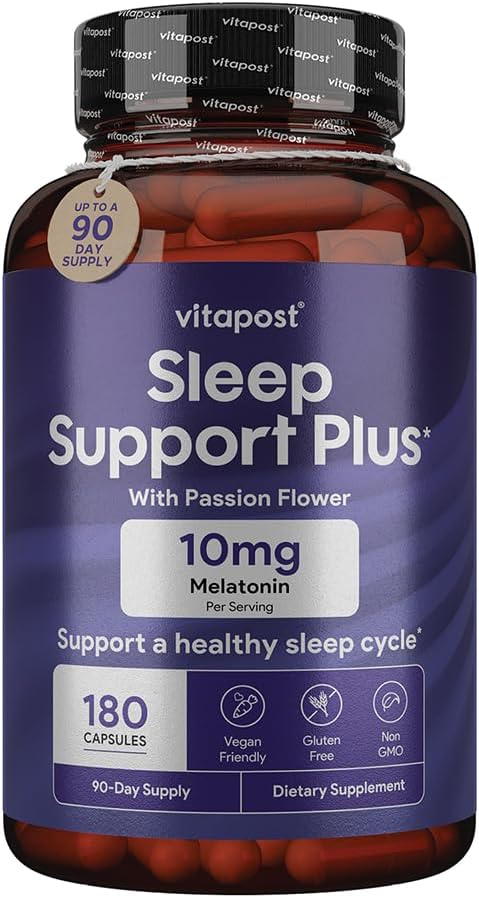 Sleep Support Plus Melatonin & Botanicals는 건강한 수면주기를 지원하기 위해 훌륭한 밤의 수면을 위해 Calm과 Relaxation의 느낌을줍니다. 180 캡슐