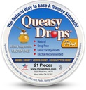 3 Lollies Queasy Drops Plus - Pectin & Honey와 함께 건조한 입 - Alleviate Nausea & Motion Sickness - 자연 - 21ct