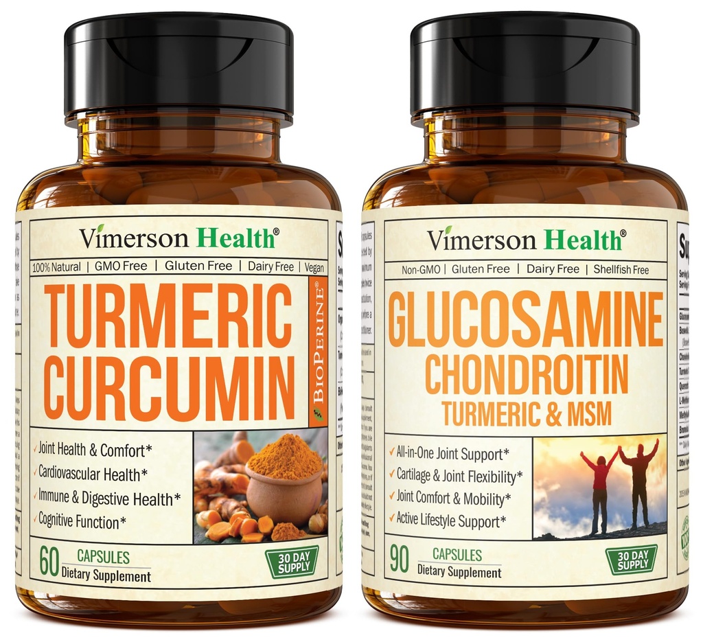 까만 고추 추출물 & Glucosamine Chondroitin MSM 합동 지원 보충교재를 가진 심황 Curcumin