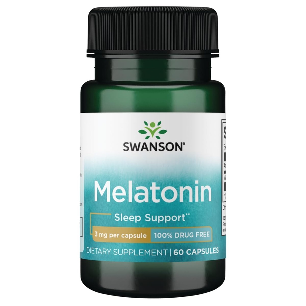 Swanson Melatonin 3 mg - 60 캡슐