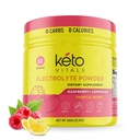 Keto Vitals Electrolytes 분말 - 설탕 무료 Keto 칼륨, 마그네슘, 나트륨, & 칼슘과 전자 lytes 분말 - 설탕 Electrolyte 음료 혼합 & Hydration 분말, 60 서빙, 라즈베리 레몬
