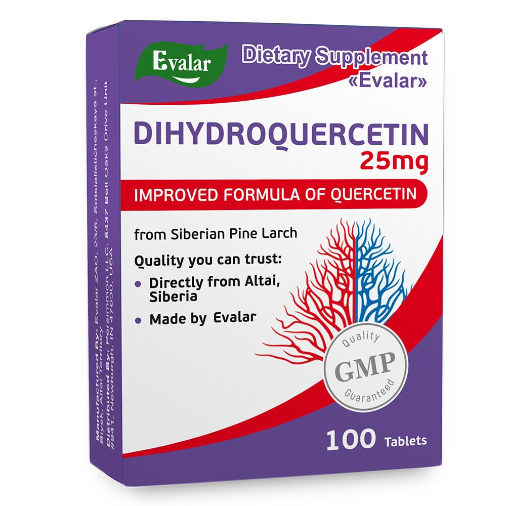 Evalar Dihydro Quercetin Siberian 소나무 Larch Bioflavonoid 100개의 탭