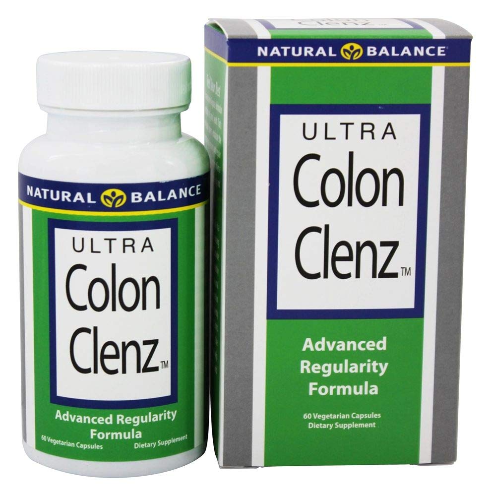 Natural Balance Ultra Colon Clenz | 하룻밤 숙박비의 허브 클렌징 및 정기식 포뮬러 | 60 VegCaps, 60 Serv.