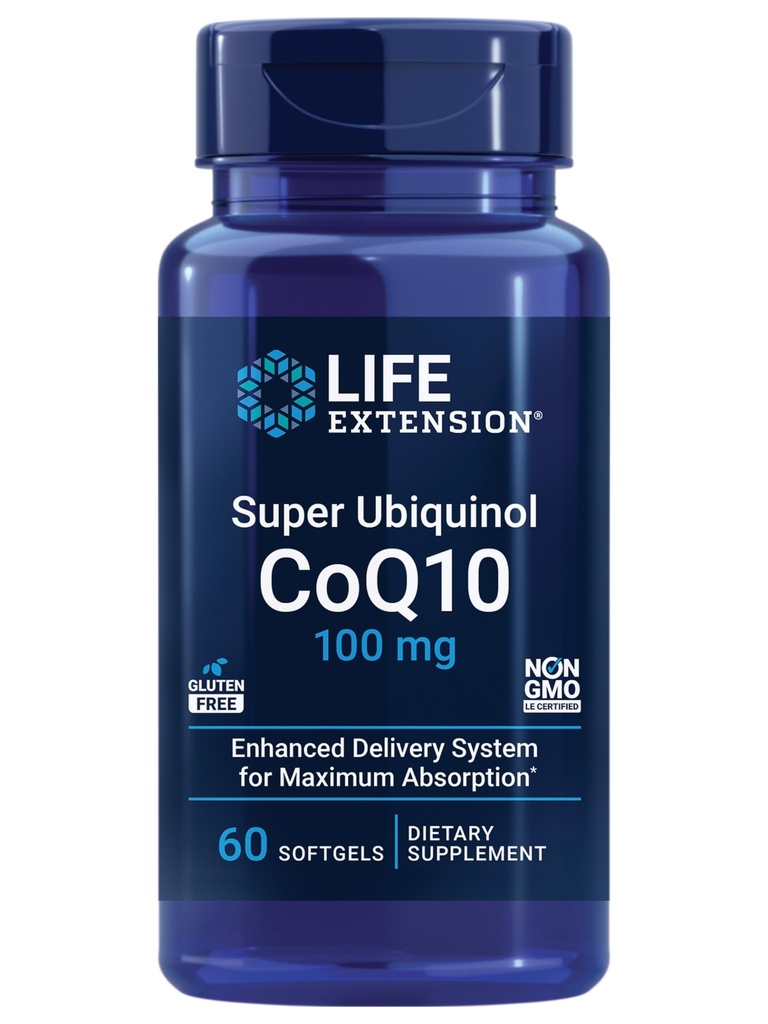 생활 연장 최고 Ubiquinol CoQ10의 심장 건강 보충교재, 세포 에너지, 산화 응력 방위, 최대 흡수, 100 mg, 비 GMO, 글루텐 자유로운, 60 softgels