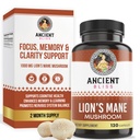 고대 블리스 라이온의 Mane 보충 (2 개월 공급) - 120 Vegan Mushroom 캡슐 - 5 월 Mental Clarity, Energy & May Focus- Memory & Immune Support Mushroom 보충 지원