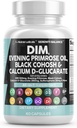 Clean Nutraceuticals DIM Evening Primrose Black Cohosh 칼슘 D-Glucarate Sulforaphane Flax Seed Extract - Dong Quai와 여성을위한 Hormonal 지원 비타민 - 60 캡