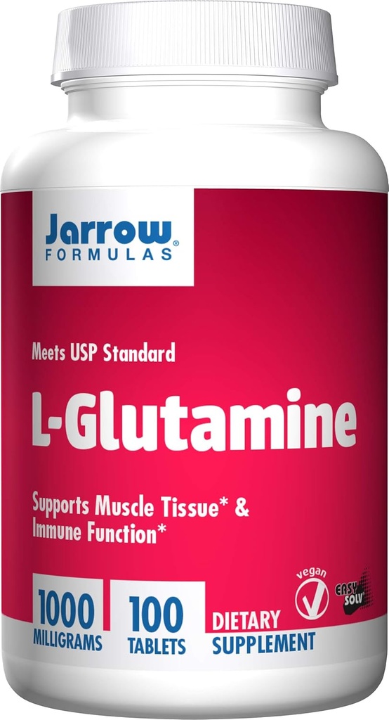 Jarrow 공식 Jarrow 공식 Jarrow L 글루타민 탭, 지원 근육 조직 & 면역 기능, 1000 mg, 100 조사