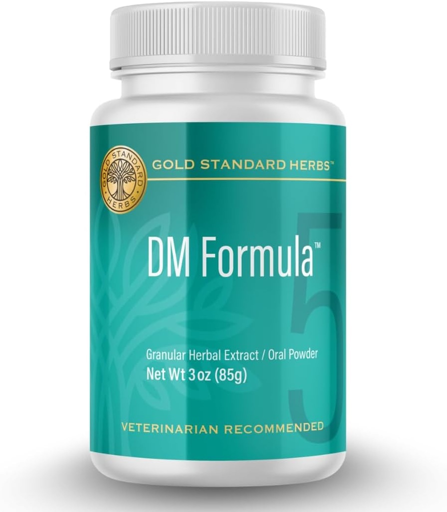 DM Formula Degenerative Myelopathy Relief for Dogs by Gold Standard Herb, 모든 자연 과립 초본 추출물, 85 그램 분말