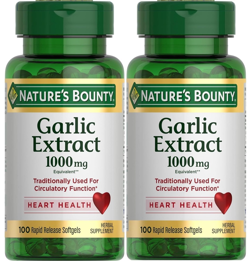 자연의 Bounty 마늘 추출물 1000 mg Softgels 100 ea (2의 포장)