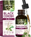 Black Cohosh Drops, 호르몬 균형, Menopause 지원 & PMS 구호를 위한 초본 추출물 혼합. 2oz- (애플 풍미)