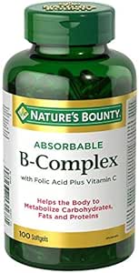 Folic Acid Plus 비타민 C, 100 Softgels와 자연 현상 흡수성 B-Complex