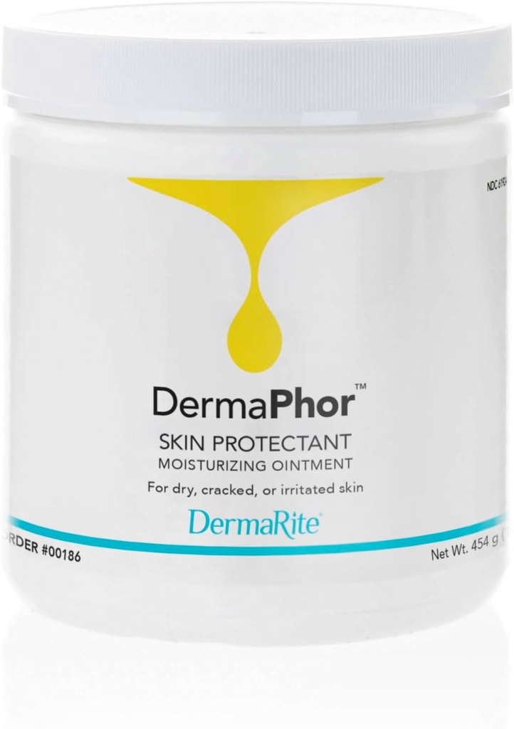 DermaRite DermaPhor 피부 보호제, 습기를 공급 연고 - Soothes와 방패는, 부수거나 자극한 피부, 무향한 - 16 oz를 말립니다. 단지, 1 조사