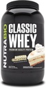 NutraBio 클래식 Whey Protein Powder- 25G Protein Per Scoop - 풀 스펙트럼 아미노산 프로필 - 필러 없음, 인공 색상, 보존제 - (반나 크림 파이, 2 파운드)