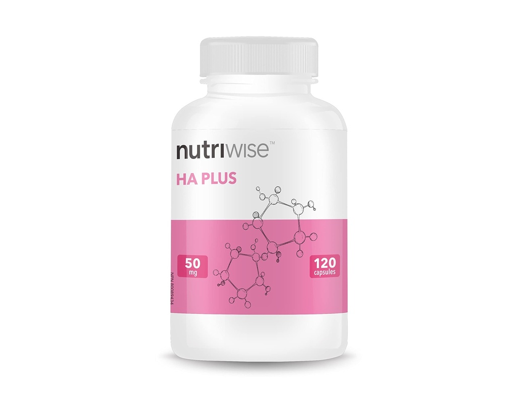 Nutriwise HA 플러스 높은 효능 Hyaluronic 산 + 교원질 120 캡슐