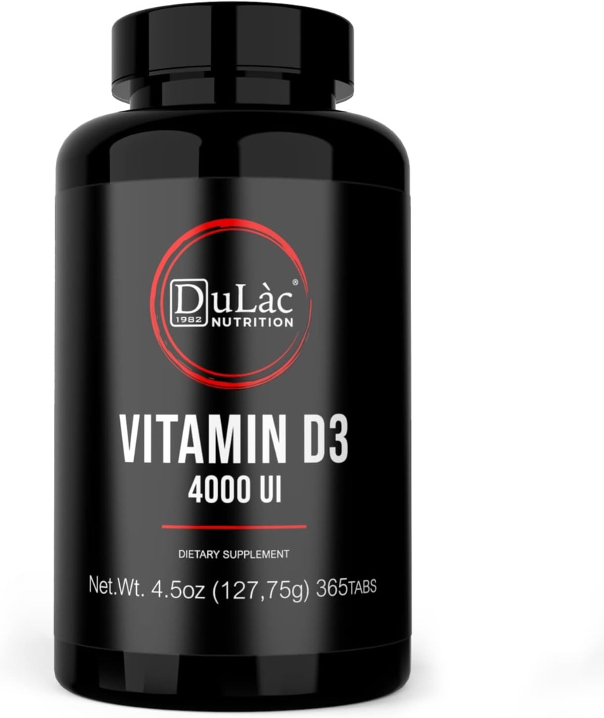 Dulàc - 비타민 D3 4000 IU 보충교재는, 칼슘 & 인 흡수를 승진시킵니다, 뼈, 이, 근육 & 면역 체계, 이탈리아에서 만드는 365의 정제를 지원합니다