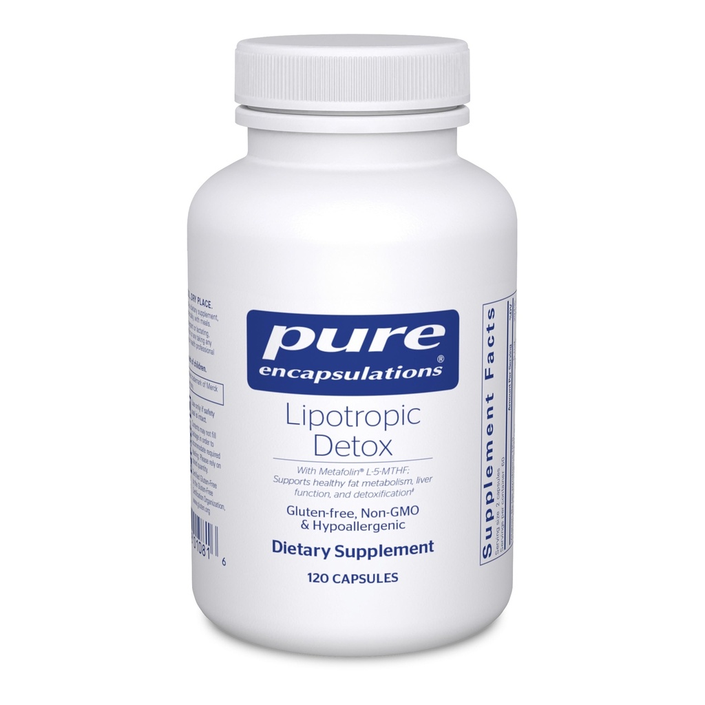 Pure Encapsulations Lipotropic Detox | Hypoallergenic 보충 지원 Liver 기능과 해독 | 120 캡슐