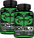 남성을위한 테스토스테론 부스터 보충 - Goril X 운동 남성 강화 알약 1000mg - 크기, 힘 및 에너지 - Horny Goat Weed, Tongkat Ali & Tribulus Terrestris와 함께 - 60 캡슐 (2pk)