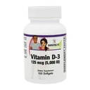 BariatricPal 비타민 D-3 125mcg (5000 IU) - 쉬운 삼키기 채식 Softgels (100ct 병)