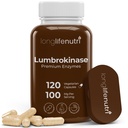 LongLifeNutri Lumbrokinase 100mg - 봉사 당 최대 활동 2,000,000 단위, 120 채식 캡슐, 2-Month 공급, 순환 건강, 실험실 테스트, 미국에서 만든 자연 효소 보충