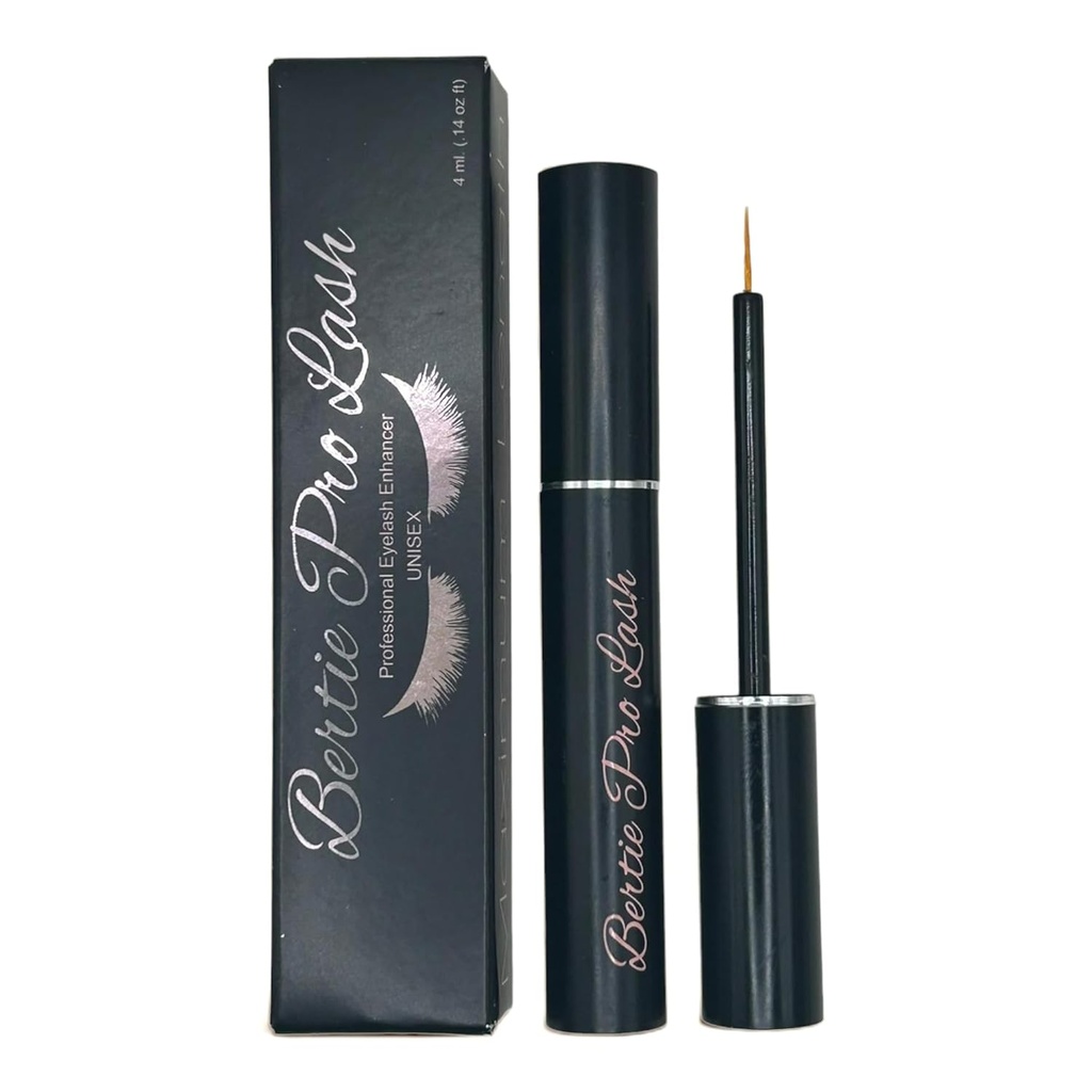 Bertie Pro Lash 향상된 속눈썹과 눈썹 성장 헤어 세럼 (4ml) 프리미엄 자연 속눈썹, 확장 및 눈썹을위한 Vegan & Cruelty-Free 트리트먼트를 만드십시오.