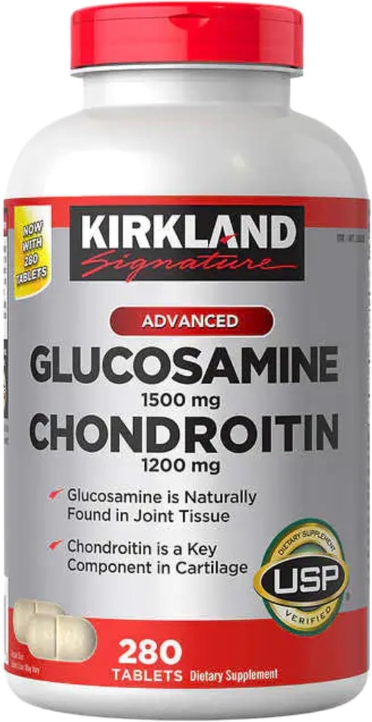 Kirkland Signature Glucosamine & Chondroitin, 280 정제
