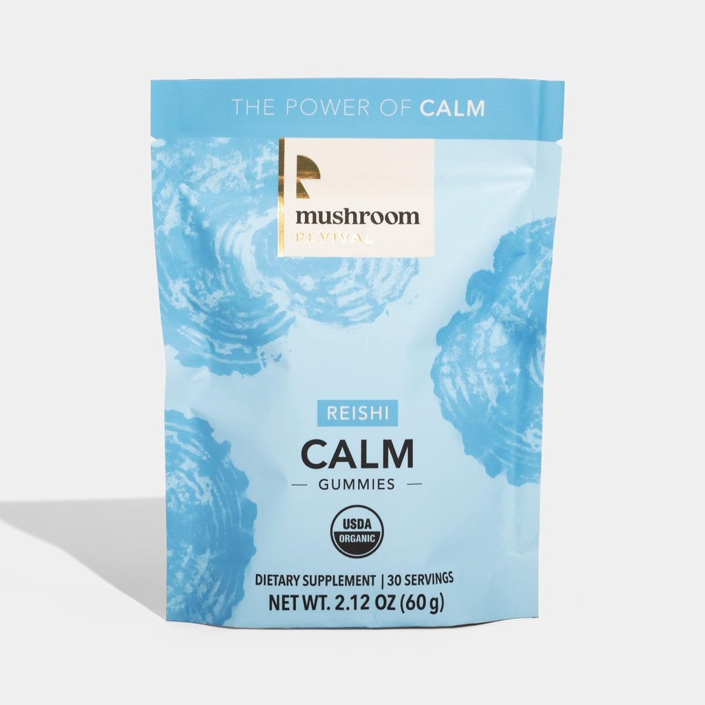 버섯 Revival, 유기, Reishi Calm Gummies, 2.12 Ounces, 비 GMO, Vegan, 글루텐 무료, 케토, 낙농 무료