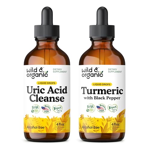 야생 & 유기 우릭 산 Cleanse Tincture 4 fl oz & Turmeric Tincture 4 fl oz