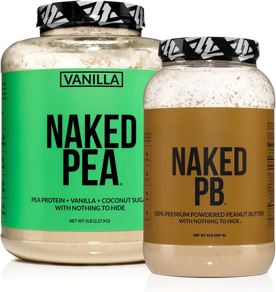 NAKED 낙농장 자유로운 단백질 뭉치: 5LB 바닐라 Pea와 2LB PB