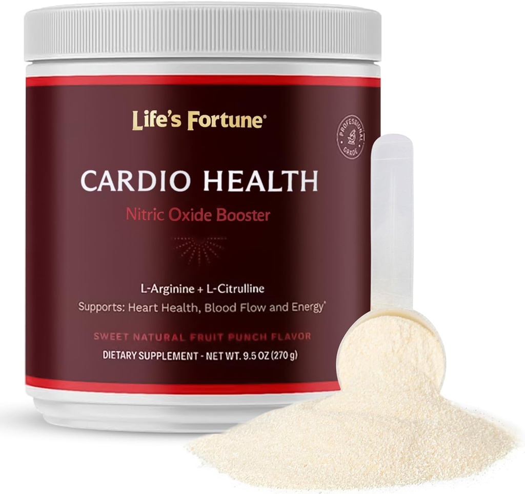생명의 Fortune 5000mg L- Arginine 보충교재 분말 & 1000mg L-Citrulline, 높은 잠재적인 산화질량 승압기, 내구시간, 운동 성과, 자연적인 과일 펀치 풍미 (20 서빙)